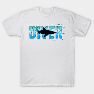 Scuba diving t-shirt designs sharks T-Shirt